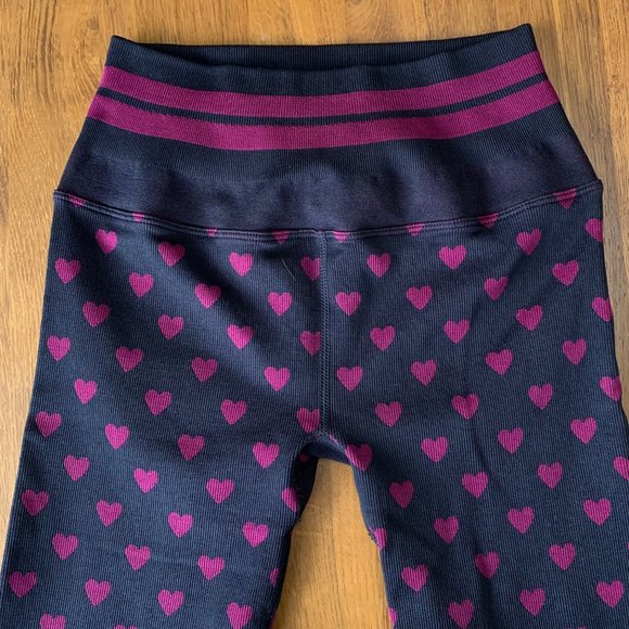 SPIRITUAL GANGSTER Womens Heart Leggings XS S Purple Loveheart Sculpt Legging - Picture 4 of 8